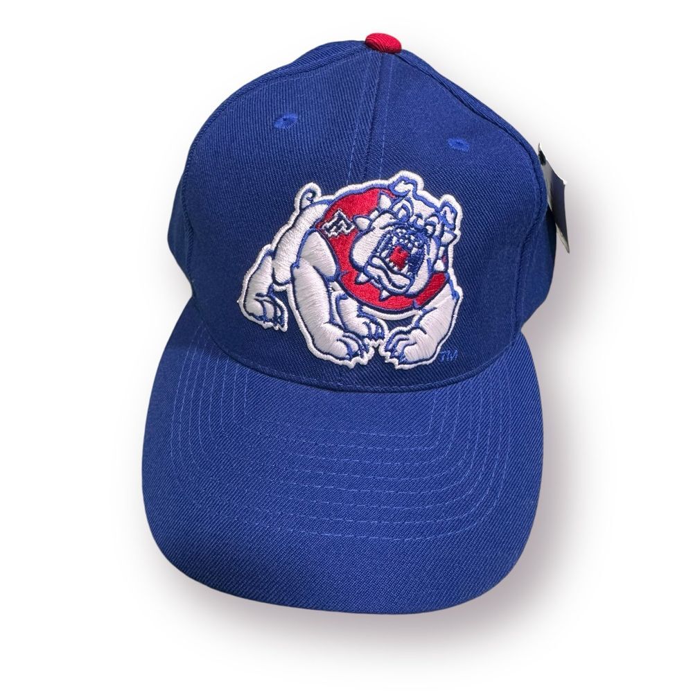 Top of the World‎ Vintage Fresno State Bulldogs Blockhead Snapback Cap Hat Blue
